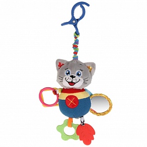 Подвеска – Котик, с клипсой, прорезывателями, зеркальцем и пищалкой (Умка, RHM-C (142))